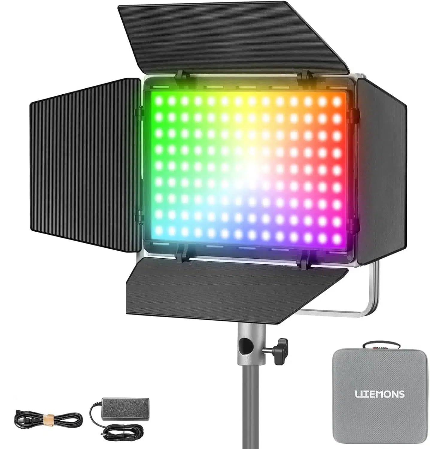Amazon.com : Godox LP600R RGB LED Video Light with Barndoor, 60W
